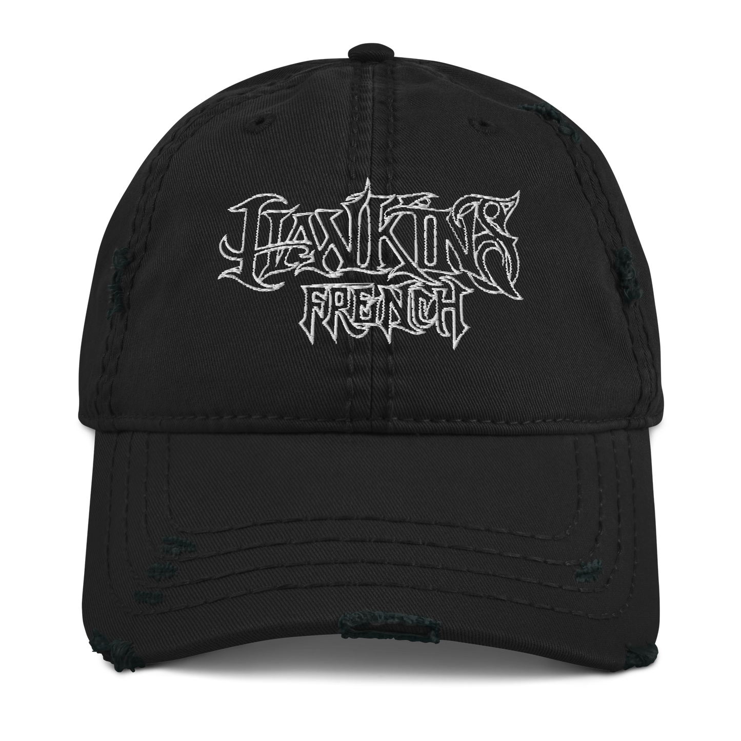 "Hawkins French" Distressed Dad Hat