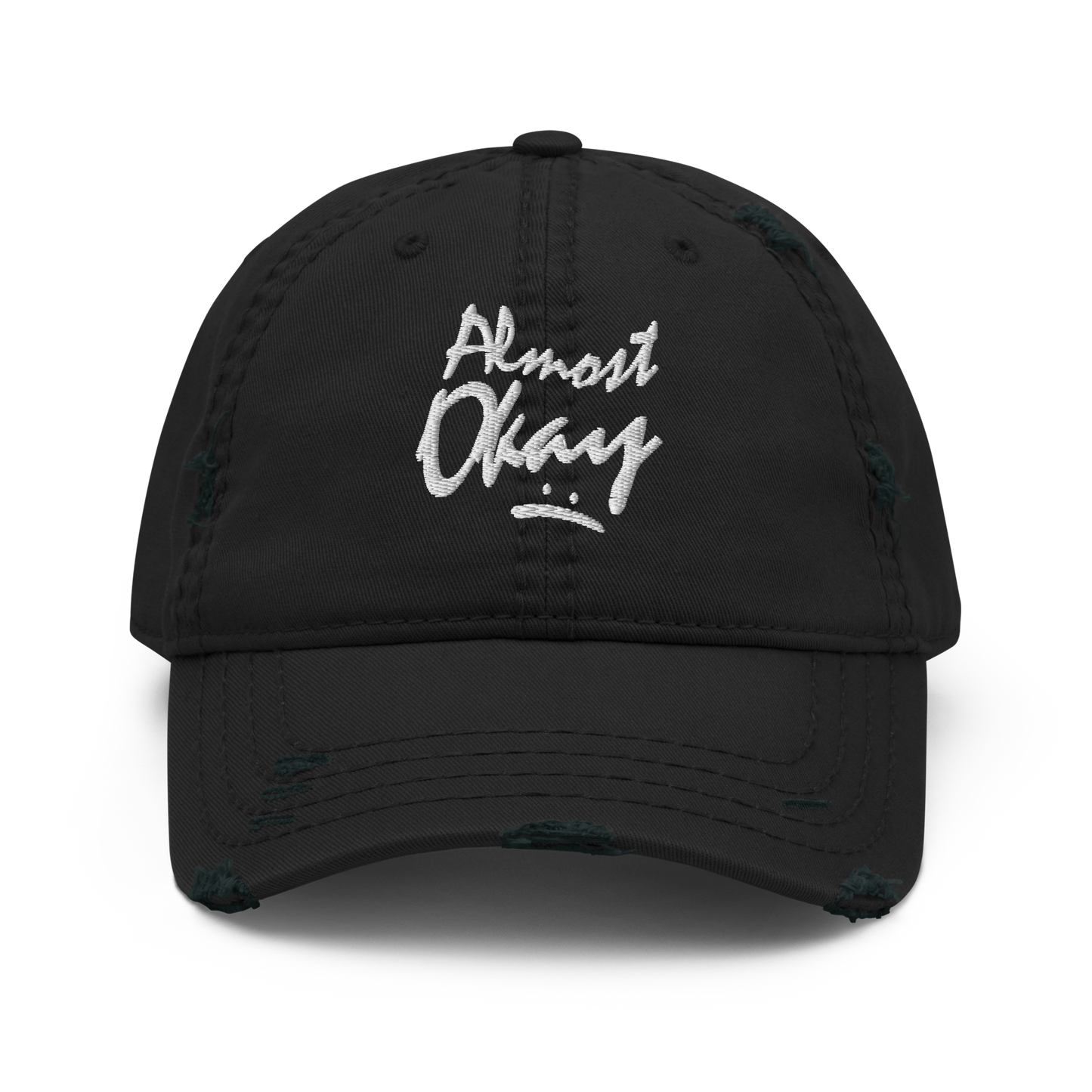 "Almost Okay" Distressed Dad Hat
