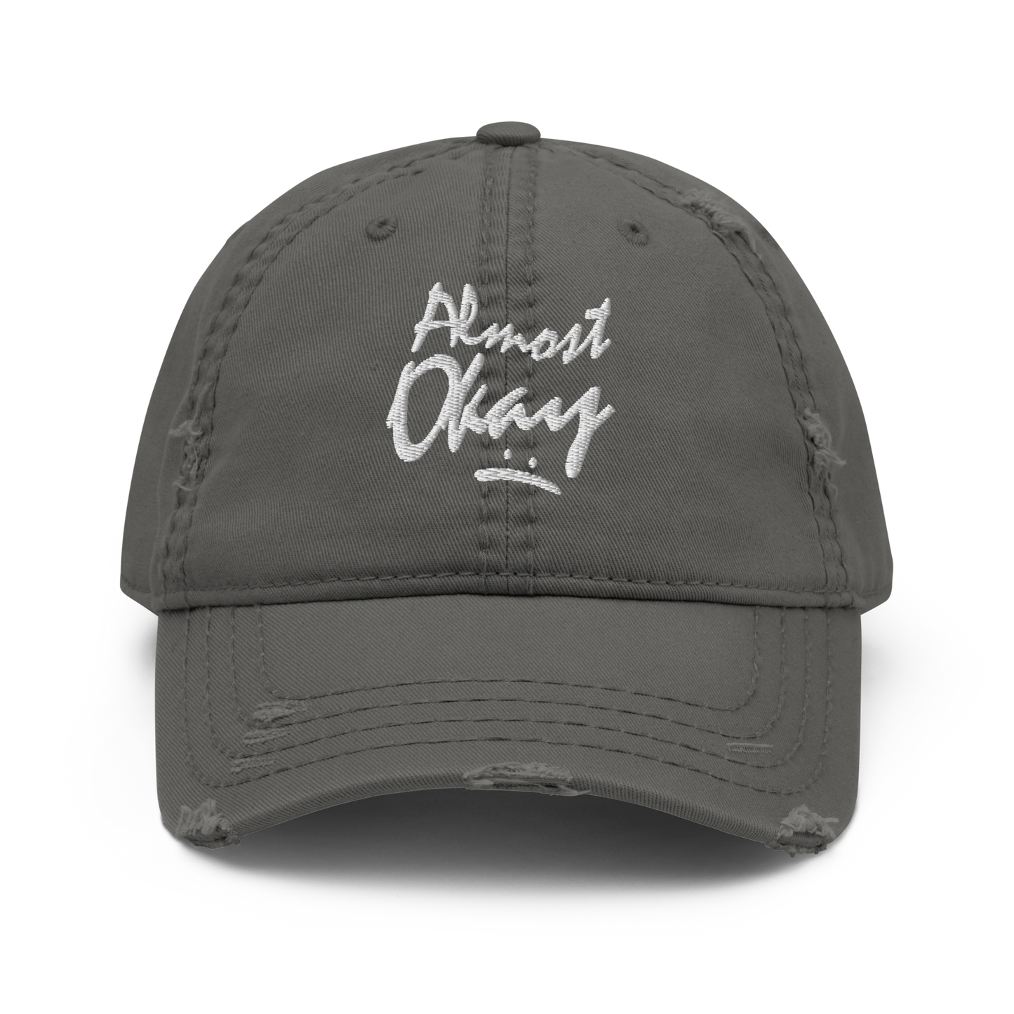 "Almost Okay" Distressed Dad Hat